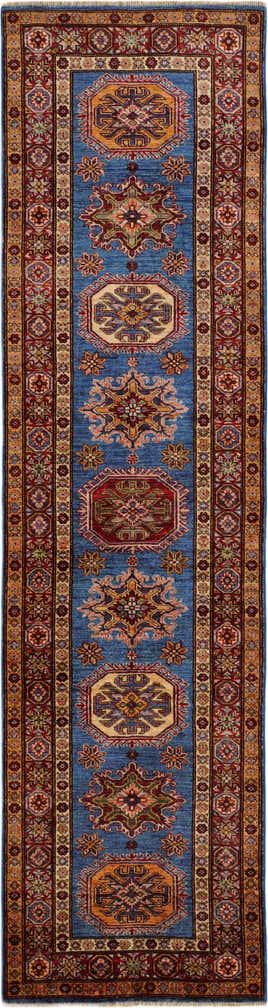 2' 8 x 10' Hand Knotted Kazak Runner Rug