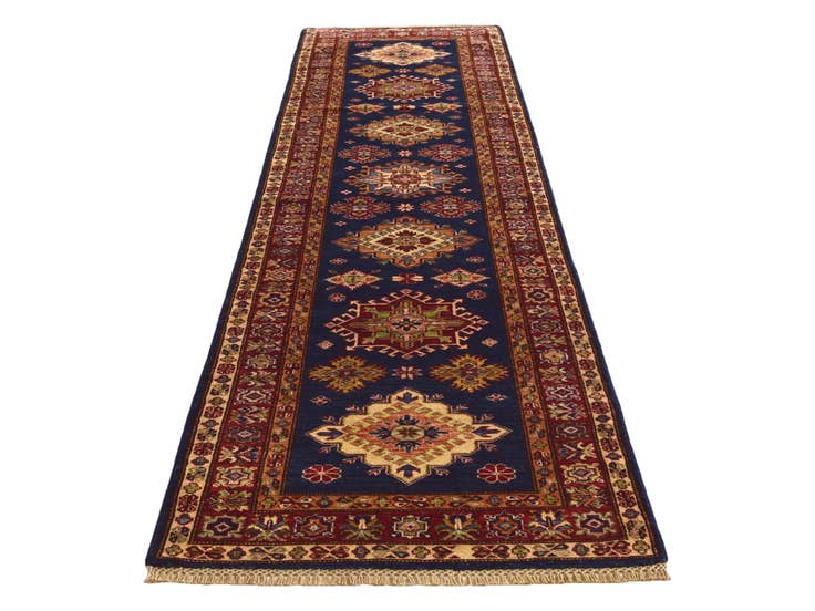 Detail image of 2' 8 x 10' 3 Hand Knotted Kazak Runner Rug
