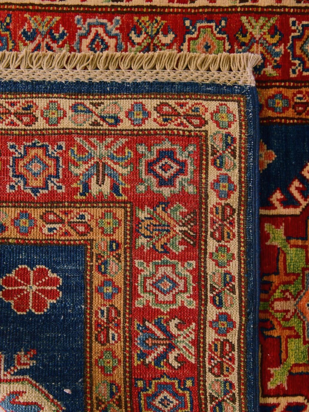 Detail image 12 of 12: 2' 8 x 10' 3 Hand Knotted Kazak Runner Rug