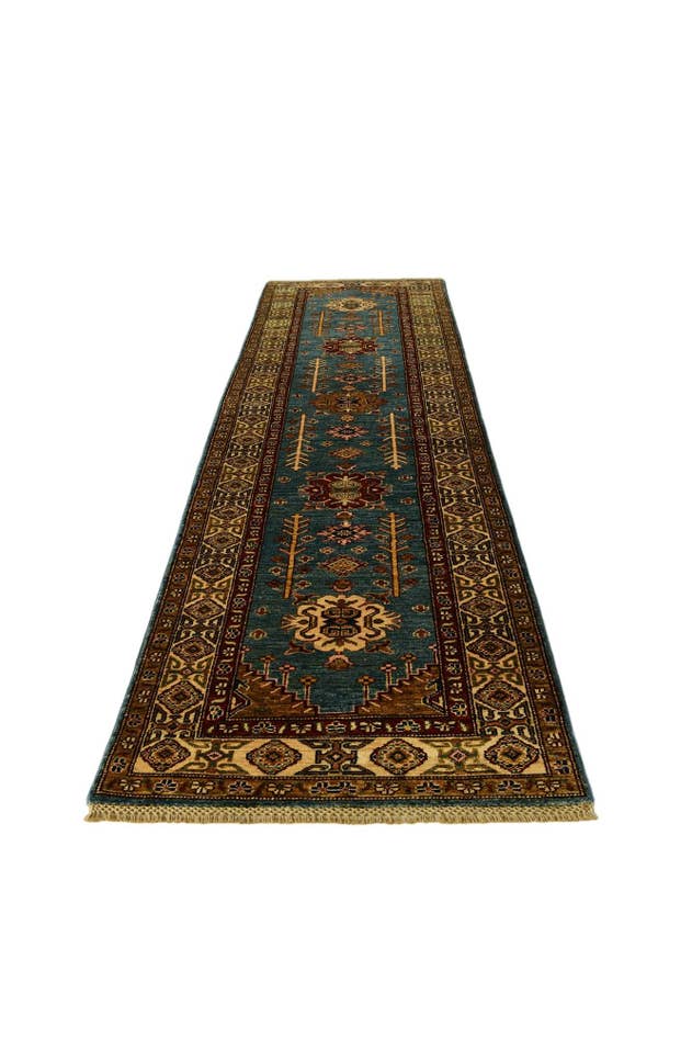Detail image of 2' 9 x 10' 11 Hand Knotted Kazak Runner Rug