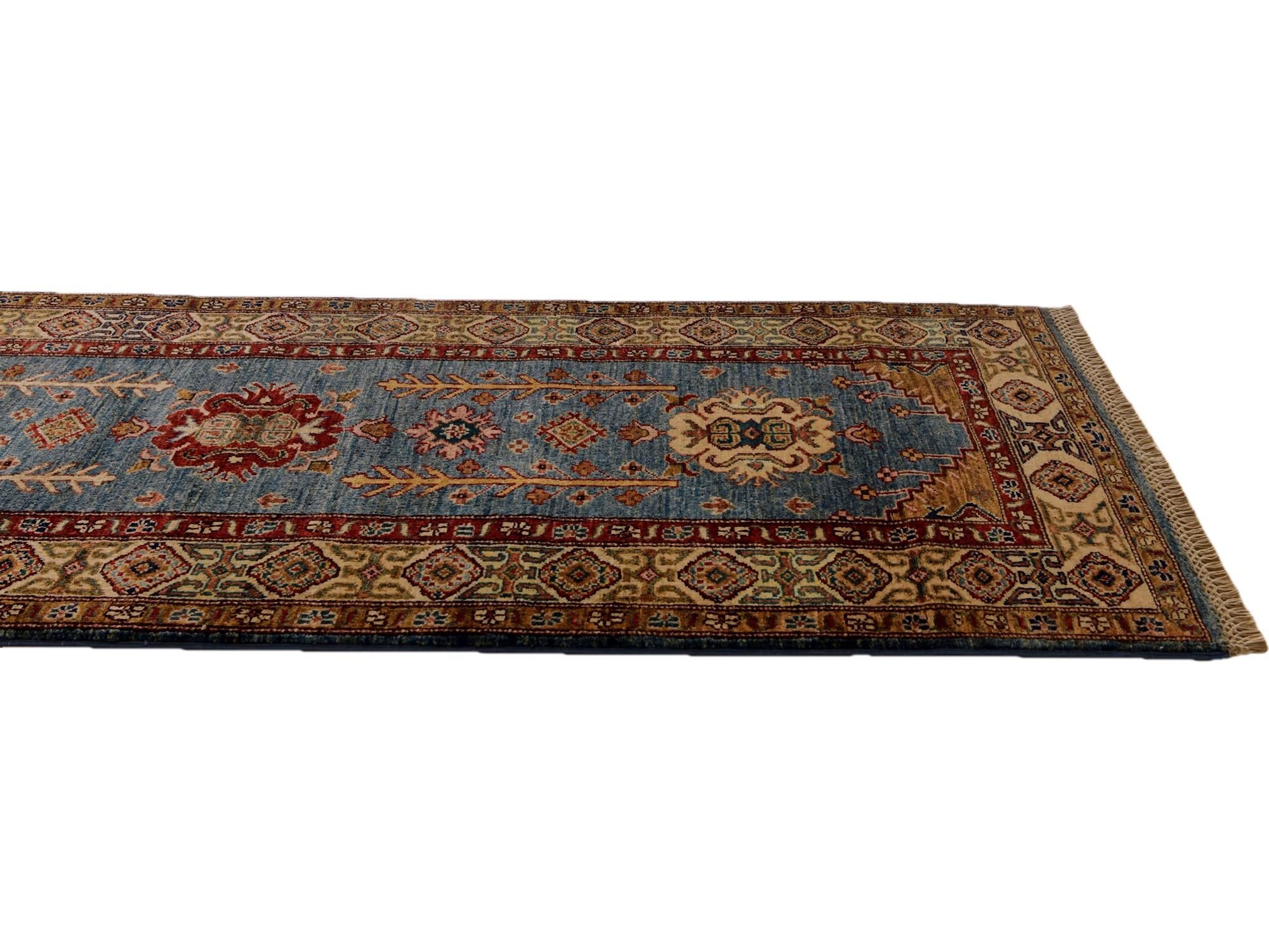2' 9 x 10' 11 Hand Knotted Kazak Runner Rug