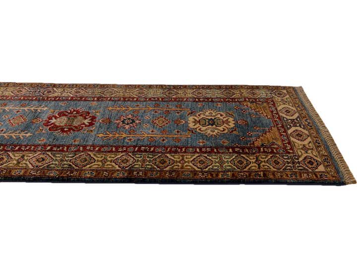 2' 9 x 10' 11 Hand Knotted Kazak Runner Rug