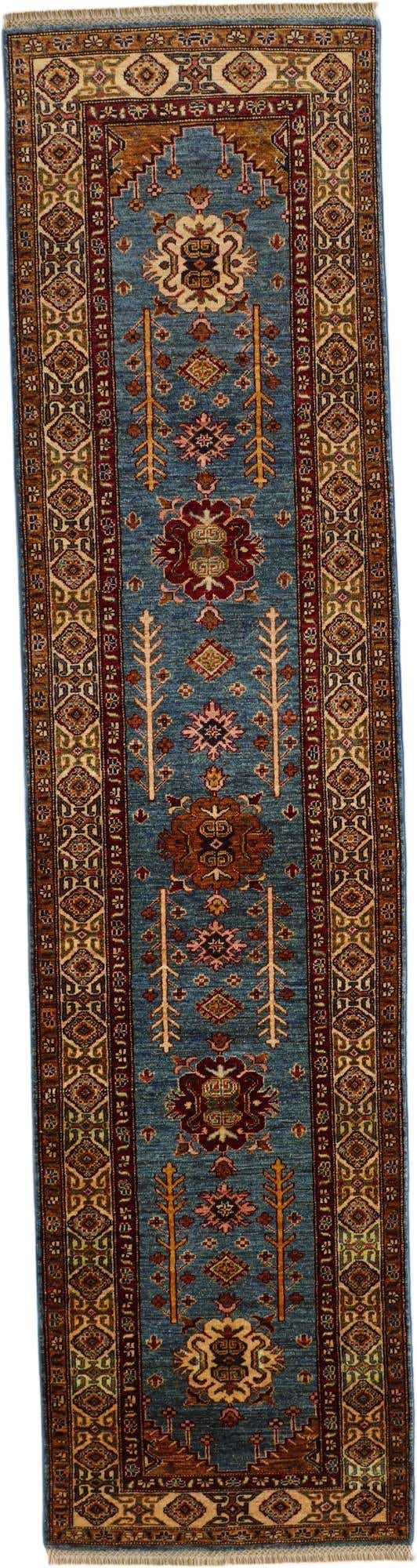 2' 9 x 10' 11 Hand Knotted Kazak Runner Rug