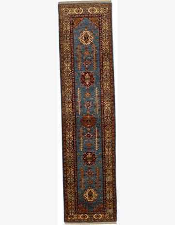 2' 9 x 10' 11 Hand Knotted Kazak Runner Rug
