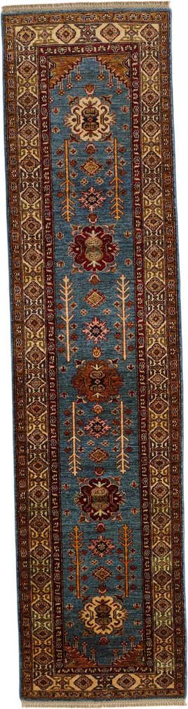 2' 9 x 10' 11 Hand Knotted Kazak Runner Rug