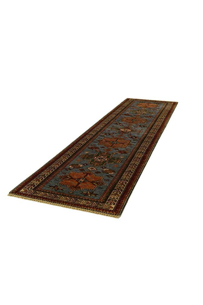 2' 7 x 10' Hand Knotted Kazak Runner Rug