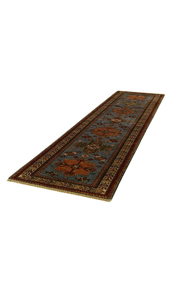 Detail image of 2' 7 x 10' Hand Knotted Kazak Runner Rug