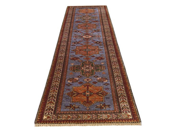Detail image of 2' 7 x 10' Hand Knotted Kazak Runner Rug