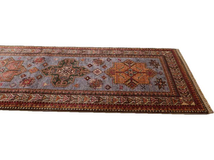 2' 7 x 10' Hand Knotted Kazak Runner Rug