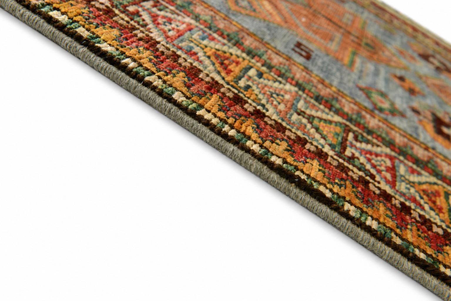 Detail image 8 of 12: 2' 7 x 10' Hand Knotted Kazak Runner Rug