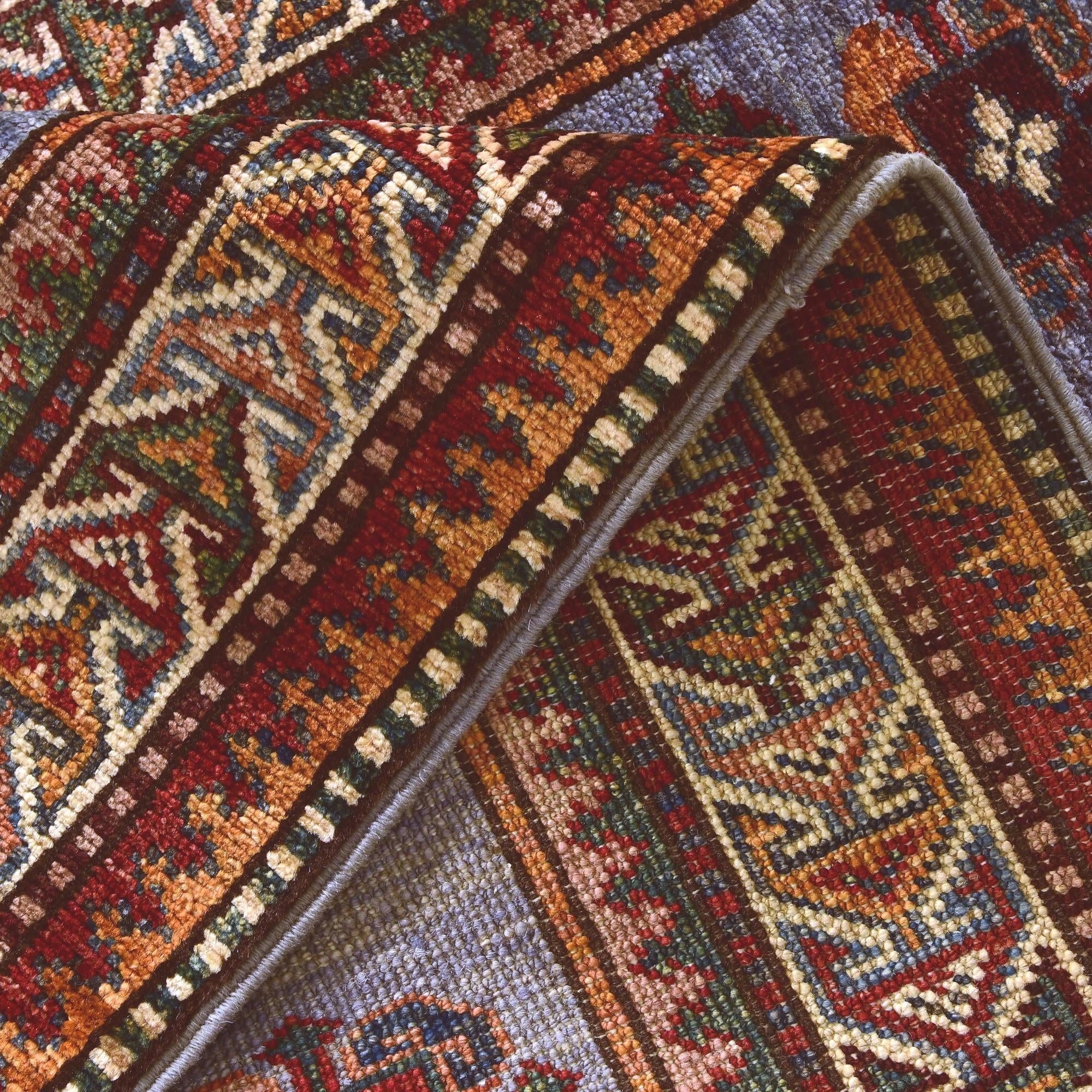 2' 7 x 10' Hand Knotted Kazak Runner Rug