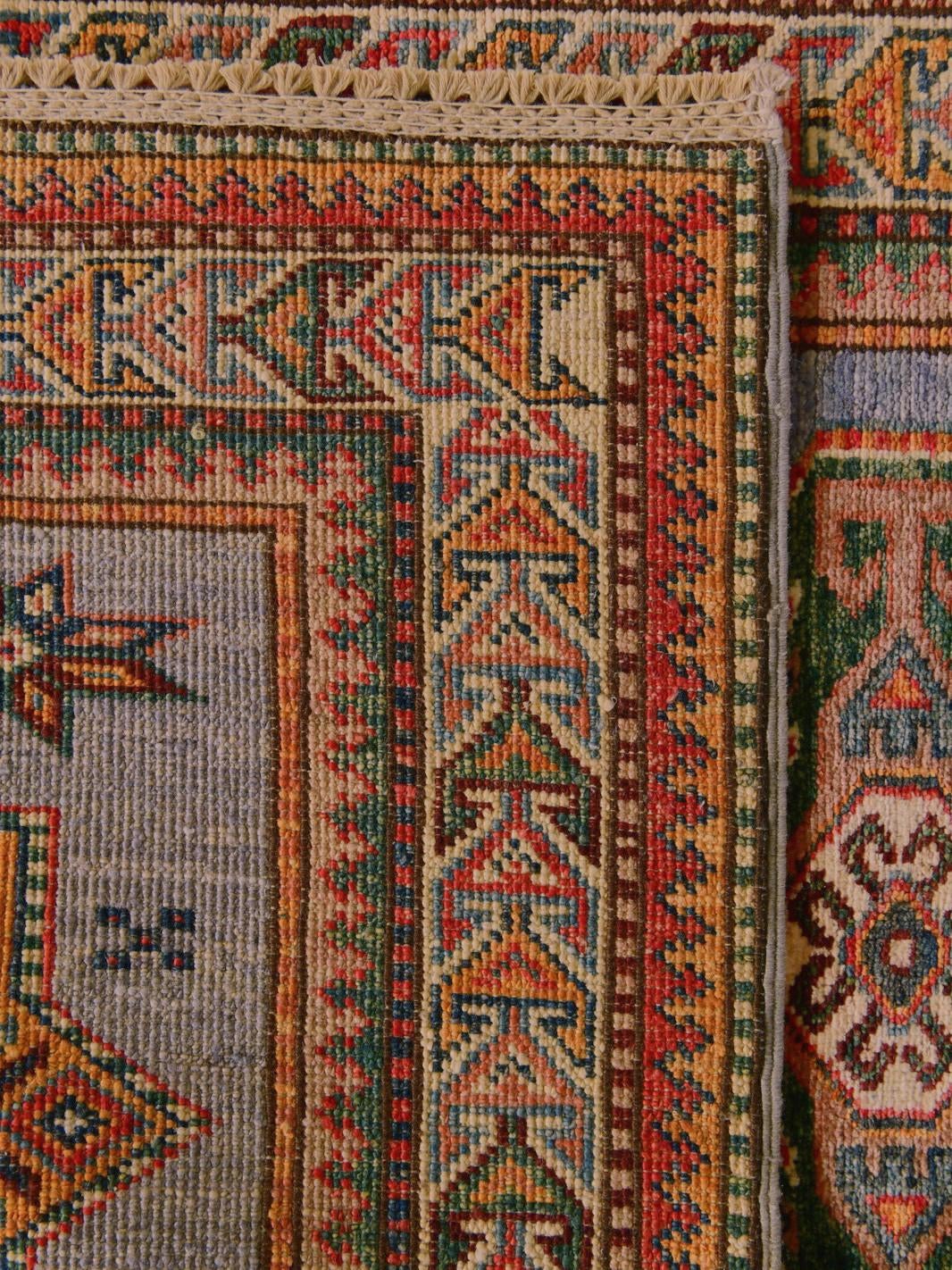 Detail image 12 of 12: 2' 7 x 10' Hand Knotted Kazak Runner Rug