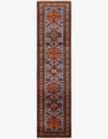 2' 7 x 10' Hand Knotted Kazak Runner Rug