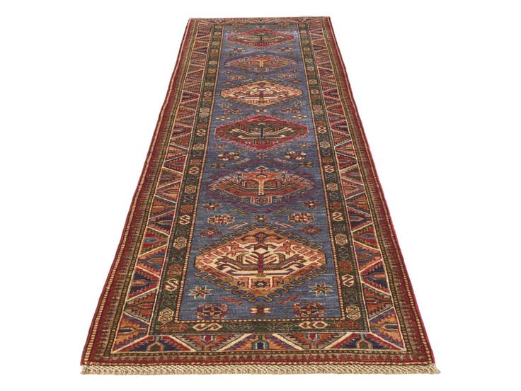Detail image of 2' 9 x 9' 10 Hand Knotted Kazak Runner Rug