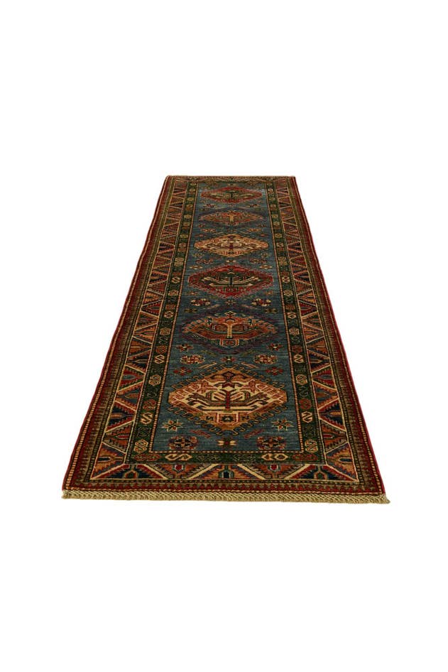 Detail image of 2' 9 x 9' 10 Hand Knotted Kazak Runner Rug