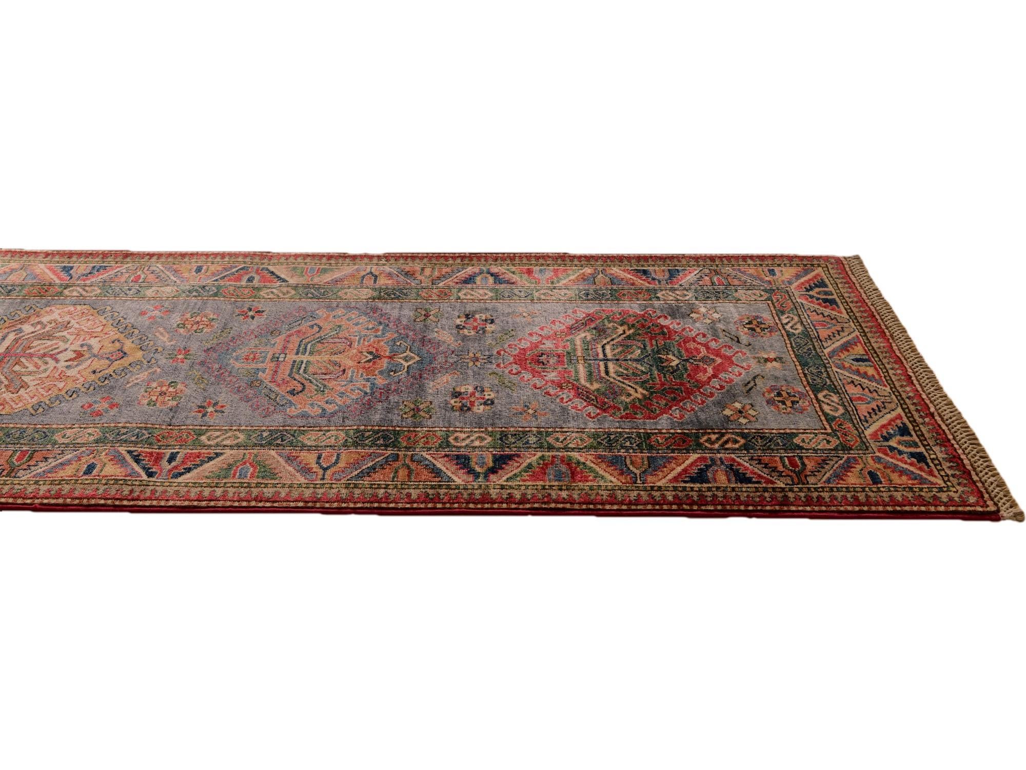 2' 9 x 9' 10 Hand Knotted Kazak Runner Rug