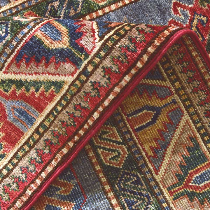 2' 9 x 9' 10 Hand Knotted Kazak Runner Rug