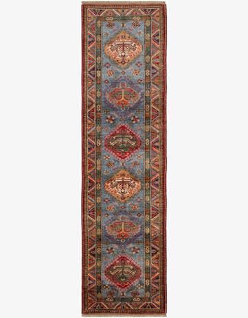 2' 9 x 9' 10 Hand Knotted Kazak Runner Rug