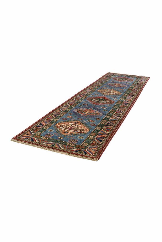 2' 10 x 10' Hand Knotted Kazak Runner Rug