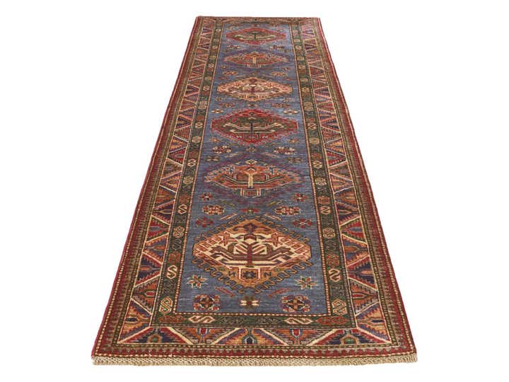 2' 10 x 10' Hand Knotted Kazak Runner Rug