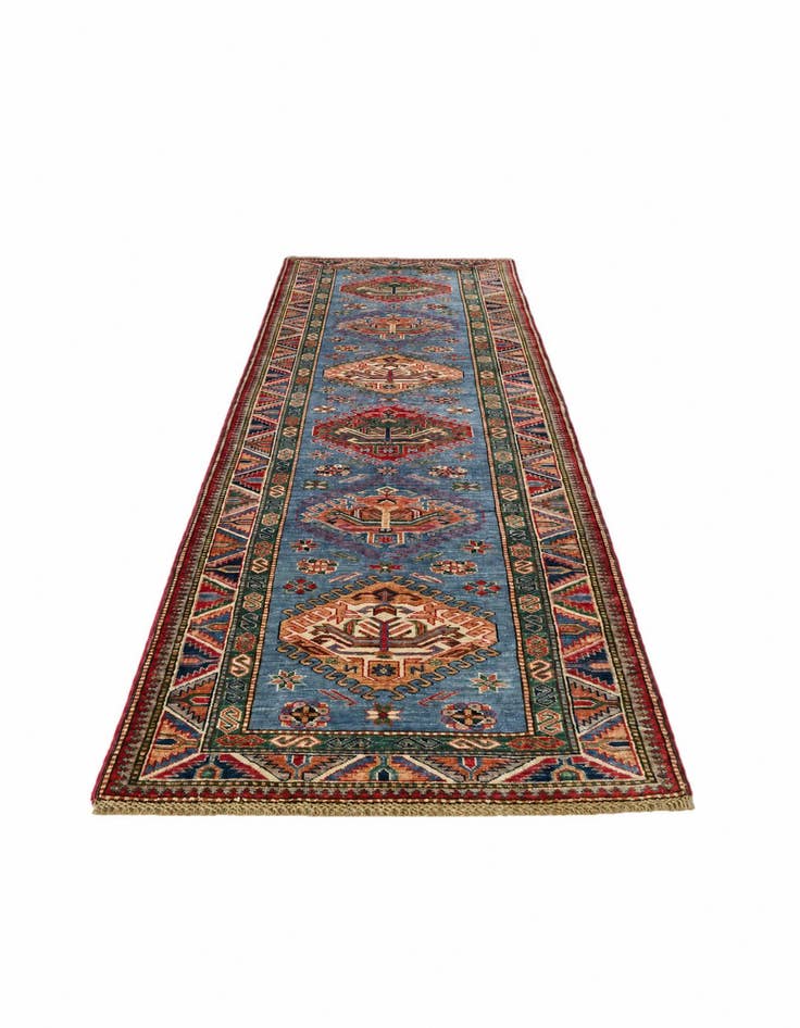 Detail image of 2' 10 x 10' Hand Knotted Kazak Runner Rug