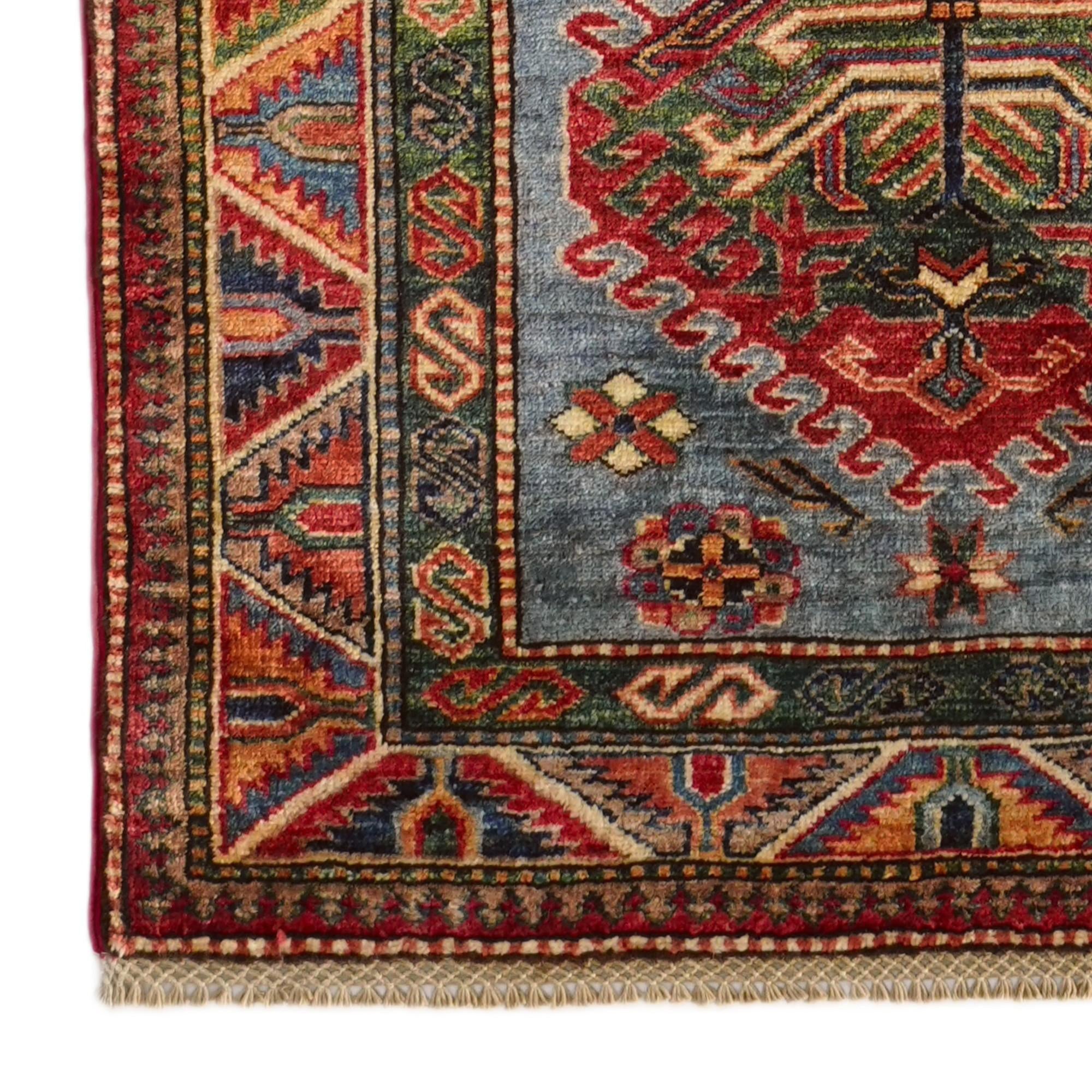 2' 10 x 10' Hand Knotted Kazak Runner Rug