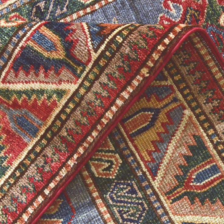 Detail image of 2' 10 x 10' Hand Knotted Kazak Runner Rug