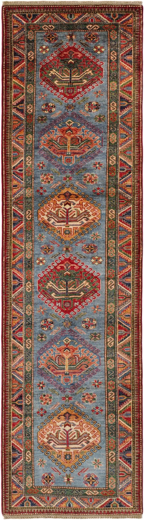 2' 10 x 10' Hand Knotted Kazak Runner Rug