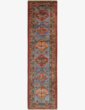 2' 10 x 10' Hand Knotted Kazak Runner Rug