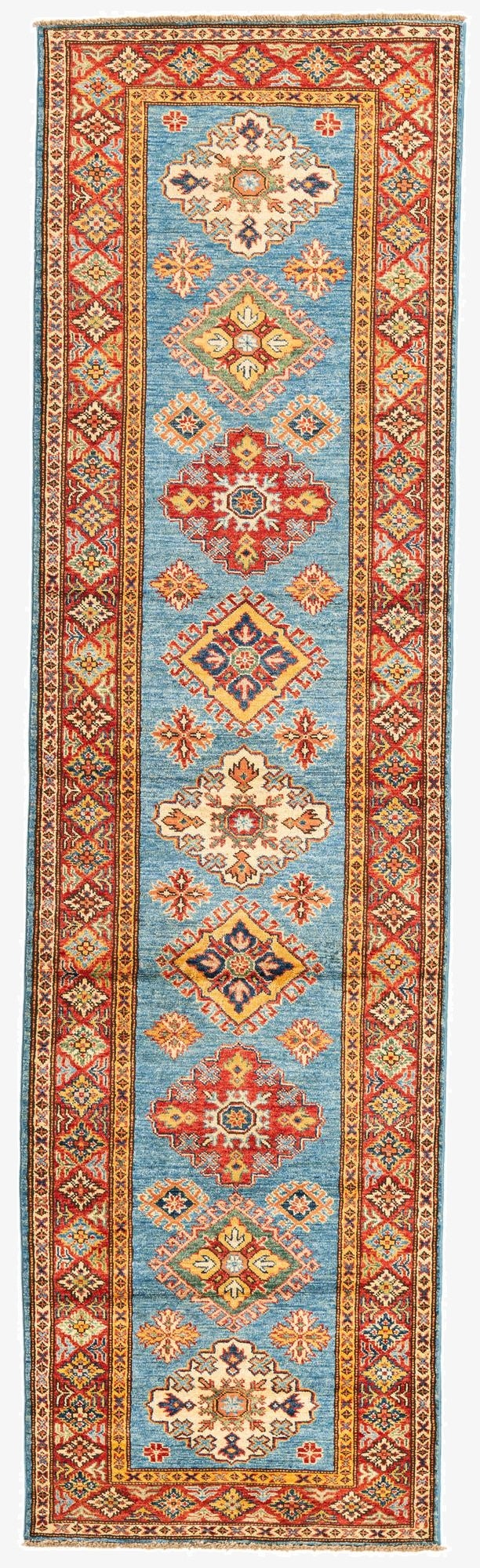 2' 9 x 9' 9  Hand Knotted Kazak Runner Rug