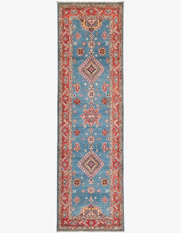 2' 10 x 9' 9 Hand Knotted Kazak Runner Rug