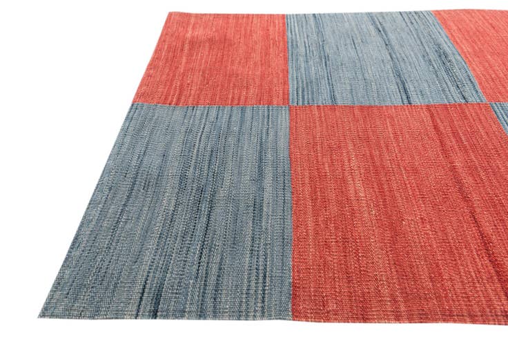 Detail image of 2' 9 x 12' 5 Hand Woven Kilim Modern Wool Runner Rug