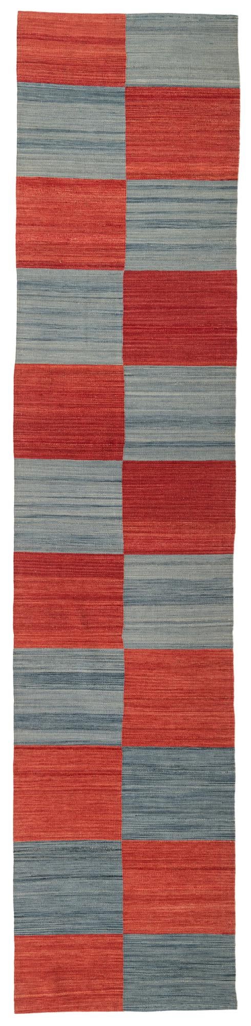 2' 9 x 12' 5 Hand Woven Kilim Modern Wool Runner Rug