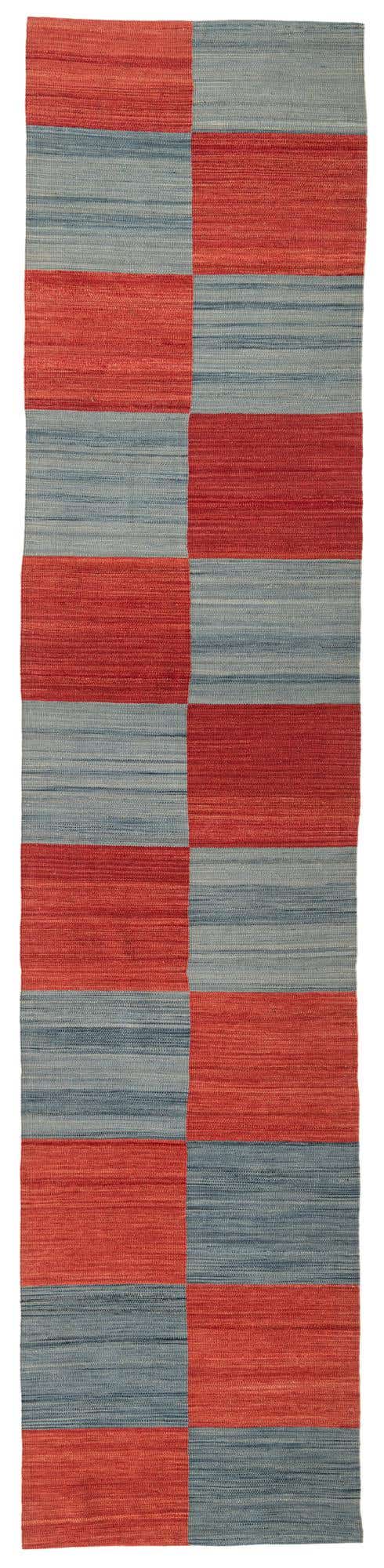 2' 9 x 12' 5 Hand Woven Kilim Modern Wool Runner Rug