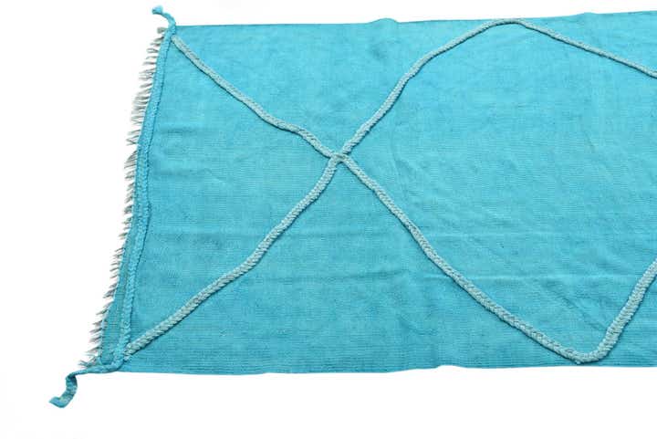110cm x 345cm Handgewebt Kilim Modern Wolle Läufer Teppich