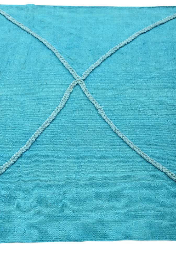 110cm x 345cm Handgewebt Kilim Modern Wolle Läufer Teppich