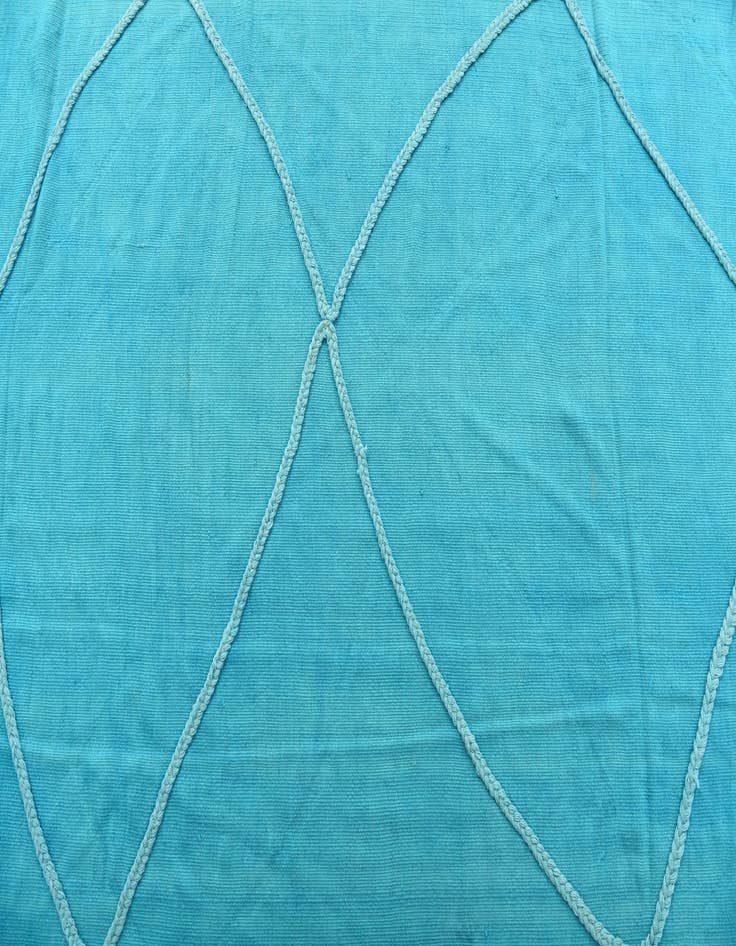 Detail image of 3' 7 x 11' 4  Hand Woven Kilim Modern Wool Runner Rug