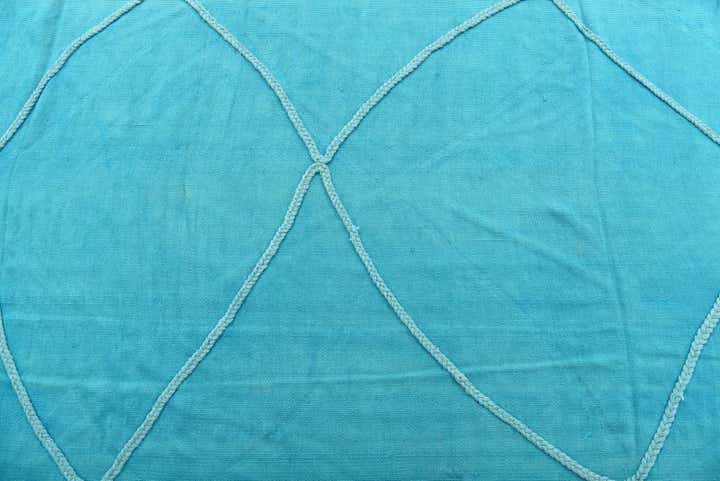 110cm x 345cm Handgewebt Kilim Modern Wolle Läufer Teppich