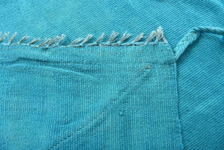 110cm x 345cm Handgewebt Kilim Modern Wolle Läufer Teppich