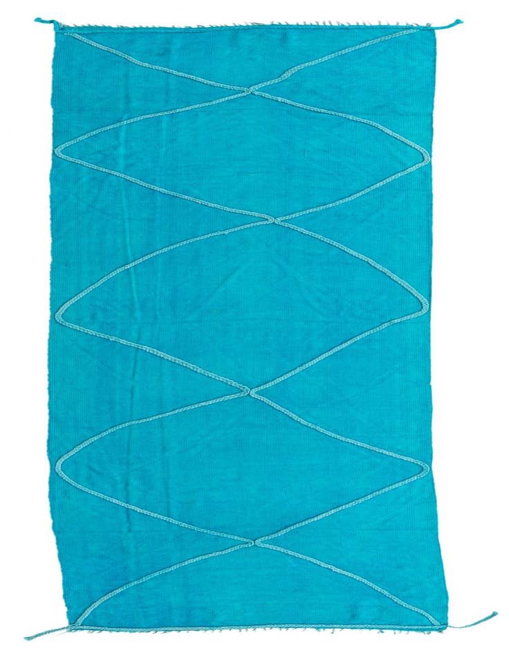 Detail image of 3' 7 x 11' 4 Hand Woven Kilim Modern Wool Runner Rug