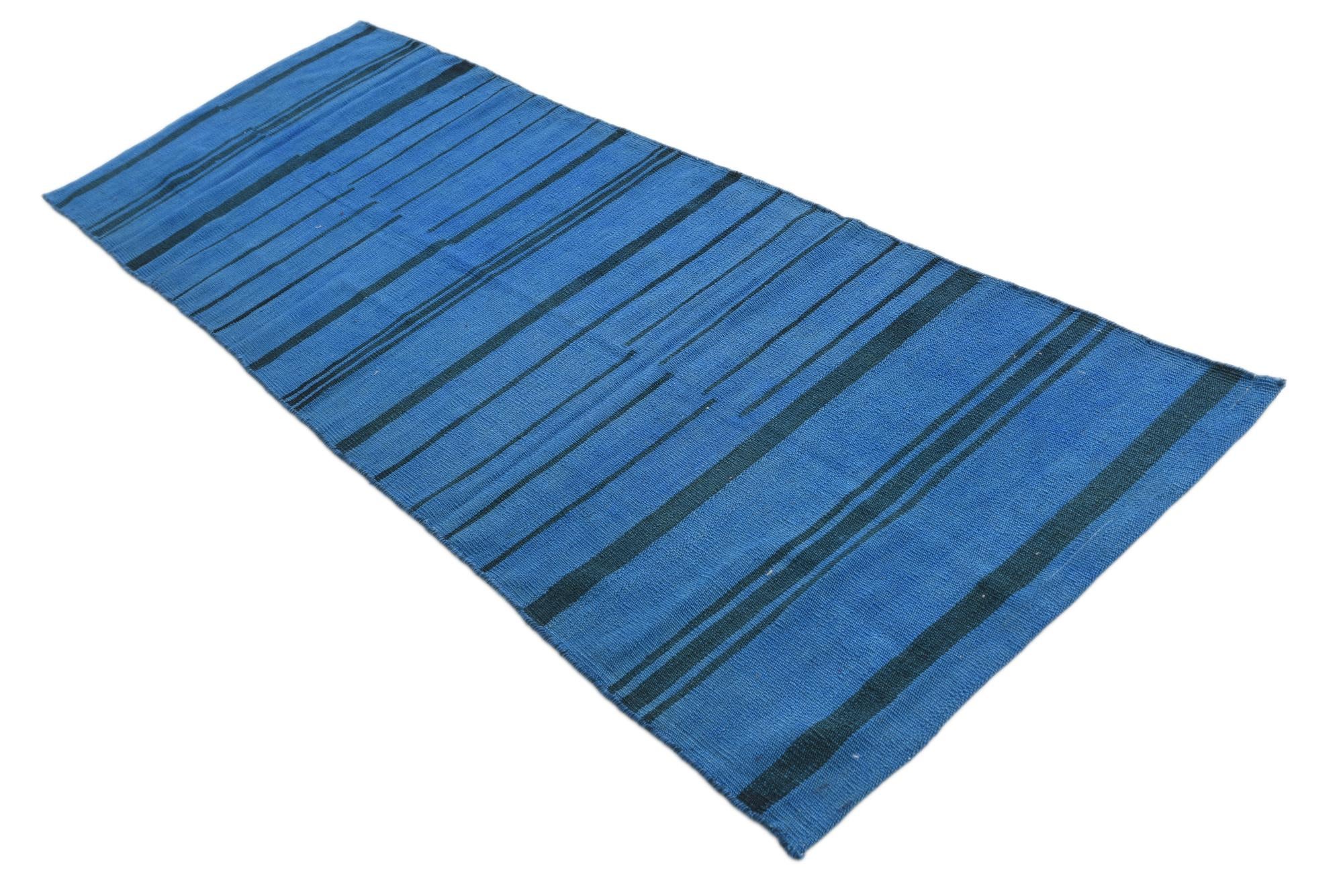 2' 8 x 7' 9 Hand Woven Kilim Modern Wool Runner Rug