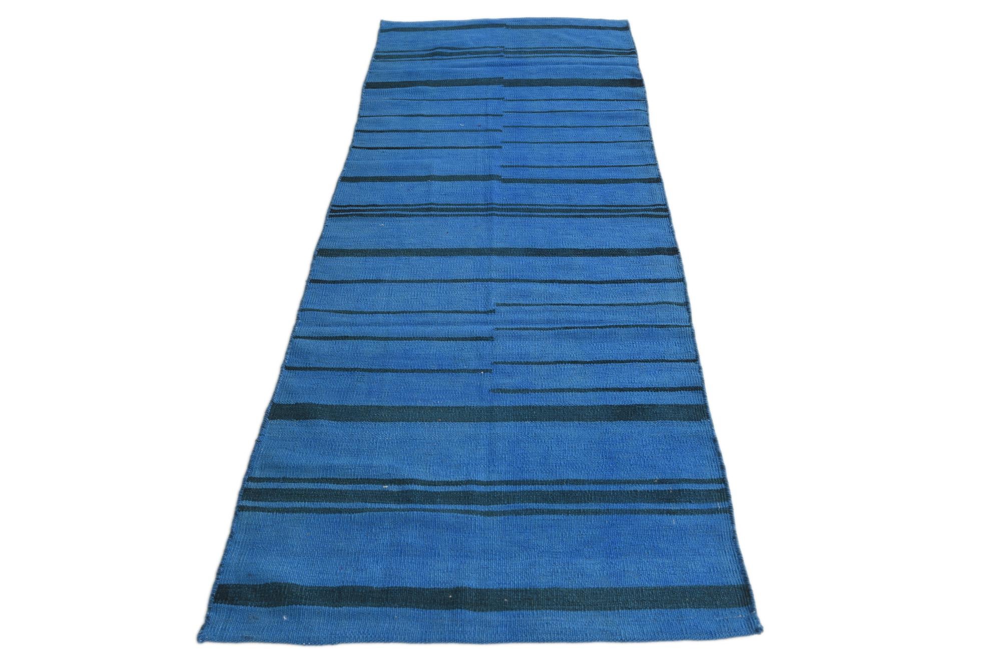 2' 8 x 7' 9 Hand Woven Kilim Modern Wool Runner Rug