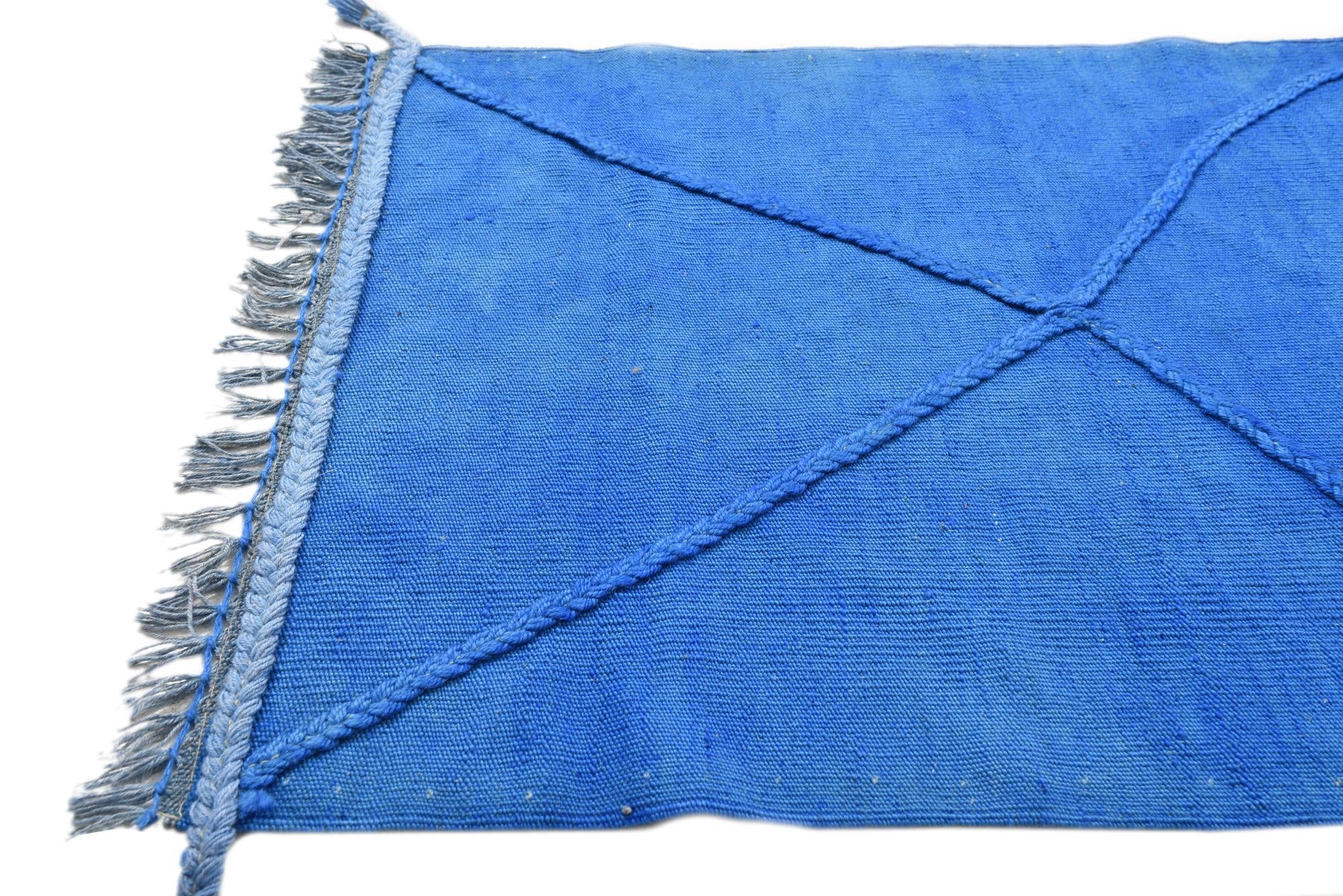 4' 2 x 9' 10 Hand Woven Kilim Modern Wool Runner Rug