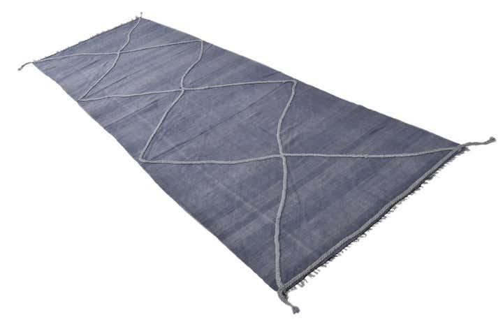 3' 7 x 11' 1 Hand Woven Kilim Modern Wool Runner Rug