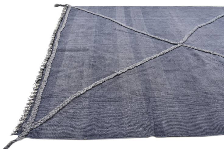 Detail image of 3' 7 x 11' 1 Hand Woven Kilim Modern Wool Runner Rug
