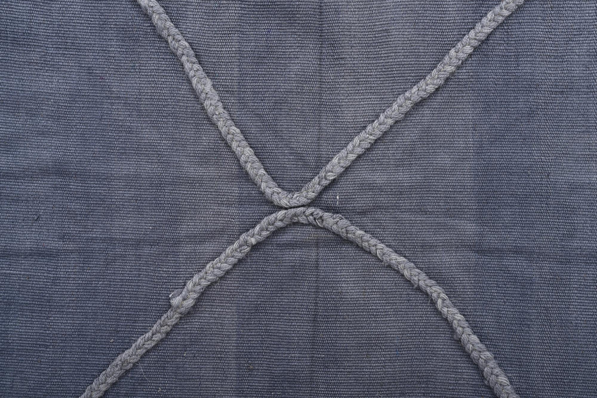 3' 7 x 11' 1 Hand Woven Kilim Modern Wool Runner Rug