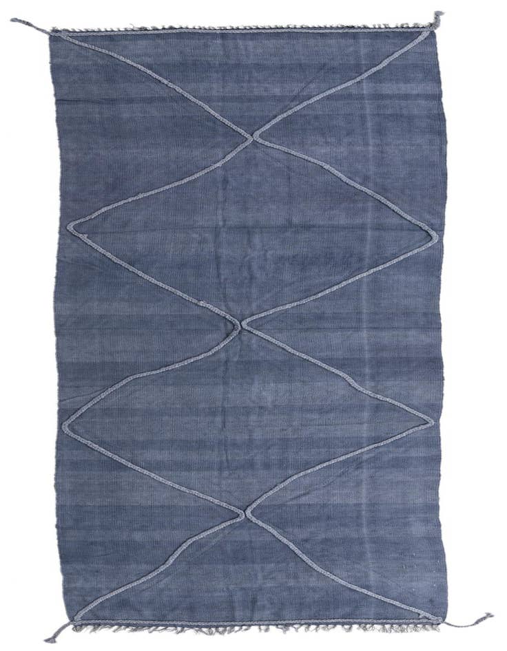 Detail image of 3' 7 x 11' 1 Hand Woven Kilim Modern Wool Runner Rug