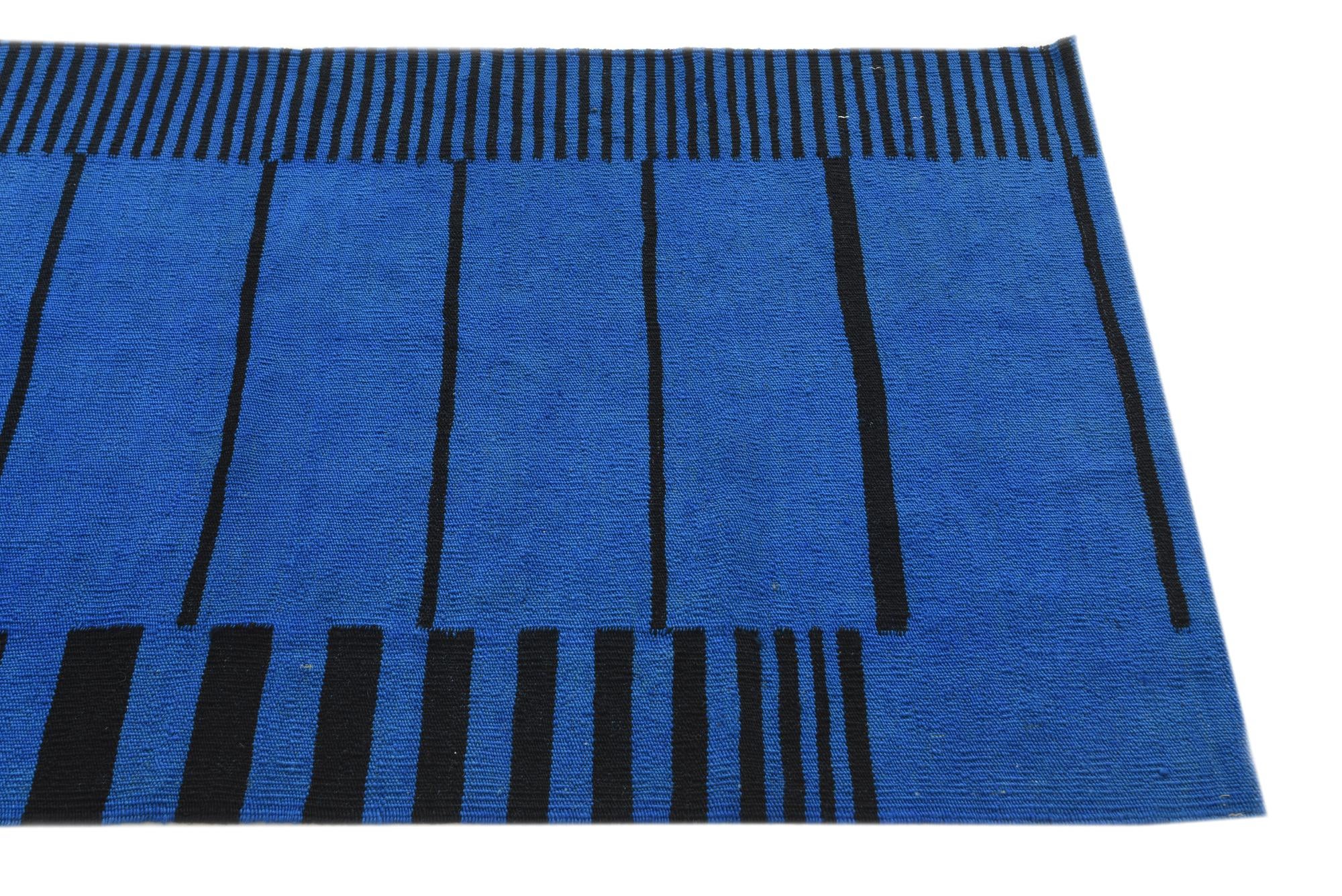 2' 9 x 7' 8 Hand Woven Kilim Modern Wool Runner Rug