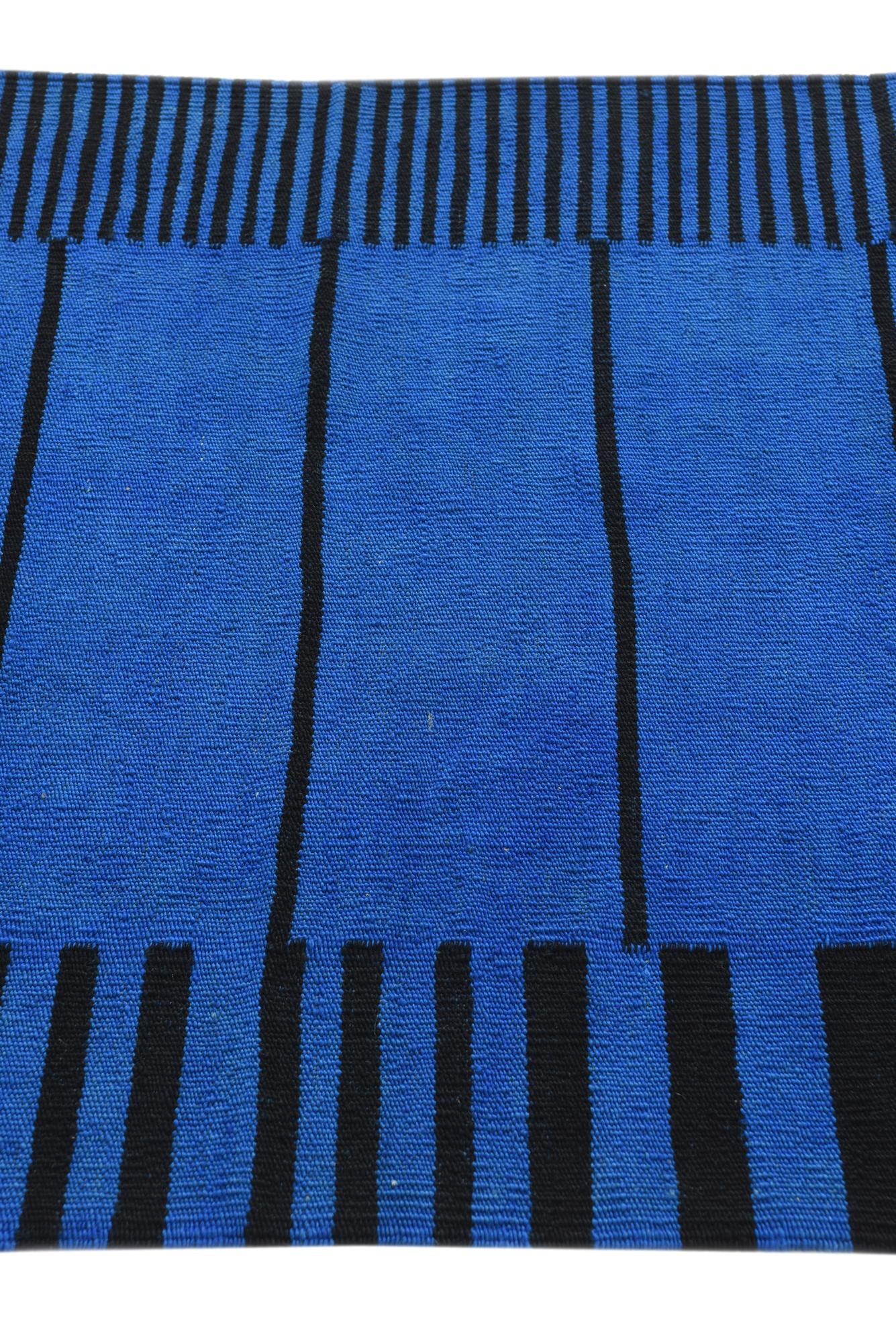 2' 9 x 7' 8 Hand Woven Kilim Modern Wool Runner Rug