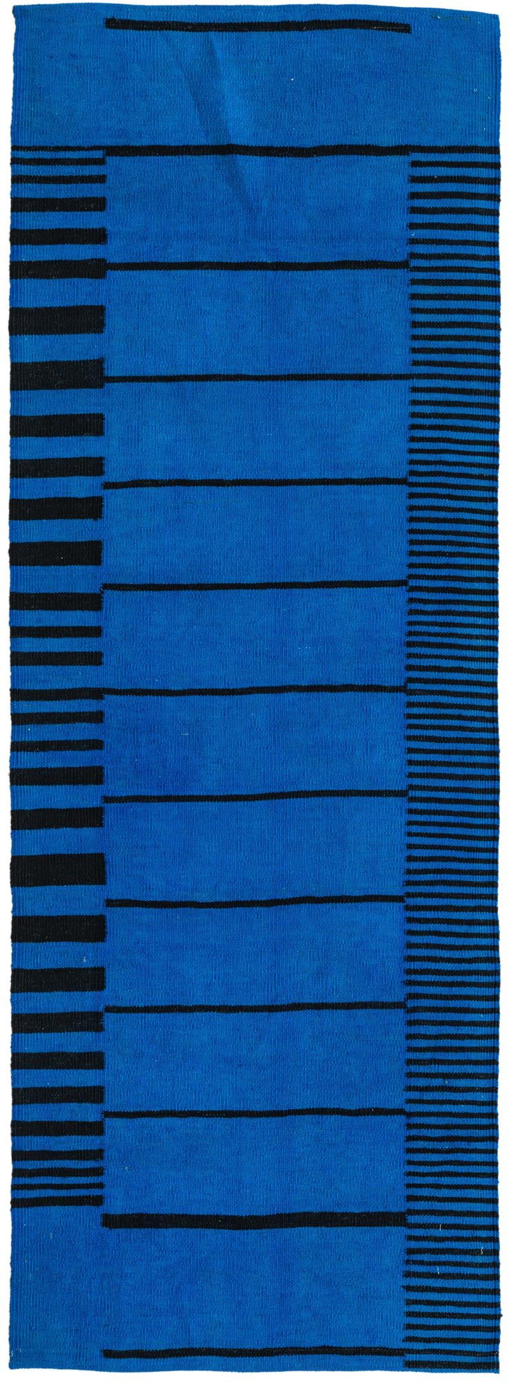 2' 9 x 7' 8 Hand Woven Kilim Modern Wool Runner Rug